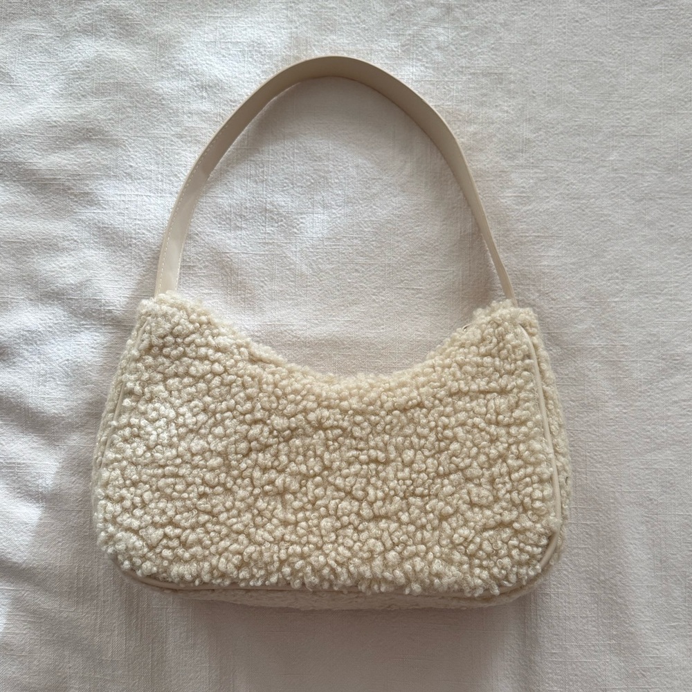 H&M Cream Sherpa Shoulder Bag